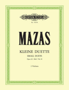 Mazas, Jacques-Fereol - Small Duets Opus 38, Volume 2 (Nos. 7-12) ed. Carl Hermann - Violin Ensemble Duet: Two (2) Violins - Parts Only