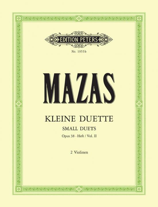 Mazas, Jacques-Fereol - Small Duets Opus 38, Volume 2 (Nos. 7-12) ed. Carl Hermann - Violin Ensemble Duet: Two (2) Violins - Parts Only