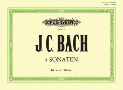 Bach, Johann Christian - Three (3) Sonatas - Piano Duet (1 Piano 4 Hands)