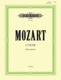 Mozart - Twelve (12) Easy Duets, K 496a (K 487) arr. Irmgard Engels - Violin Ensemble Duet: Two (2) Violins - Score Only