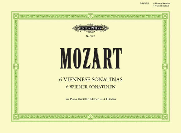 Mozart - Six (6) Viennese Sonatinas arr. T. A. Johnson - Piano Duet (1 Piano 4 Hands)