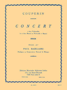 Couperin, Francois - Concert in G Major ed. Paul Bazelaire - Violoncello [Cello] Ensemble Duet: Two (2) Cellos (or Bassoons or Cello & Bassoon) - Score Only