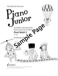 Heumann - Piano Junior Duet Book 2 - Creative & Interactive Piano Course for Children - Piano Duet w/Audio (1 Piano 4 Hands)