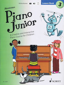 Heumann, Hans-Gunter - Piano Junior: Lesson Book 3 (A Creative & Interactive Piano Course for Children) - Piano Method Series w/Audio Access