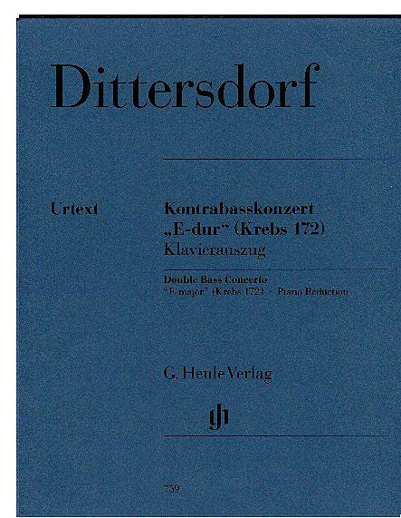 Dittersdorf - Double Bass Concerto E Major Krebs 172 Double Bass and Piano (ed. & fing. Tobias Glockler)