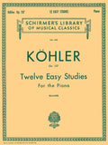 Kohler, Louis - Twelve (12) Easy Studies, Opus 157 ed. Karl Klauser - Piano Method Volume*