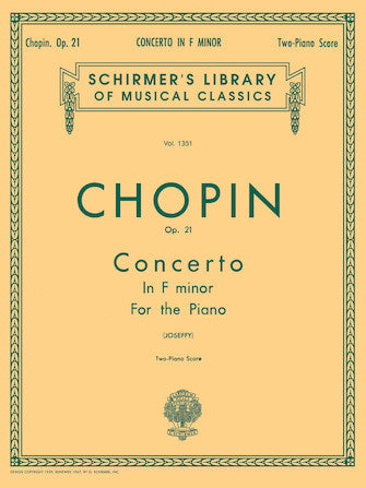 Chopin - Concerto No. 2 in F Minor, Op. 21 National Federation of Music Clubs 2014-2016 Selection Piano Duet (Joseffy) Piano