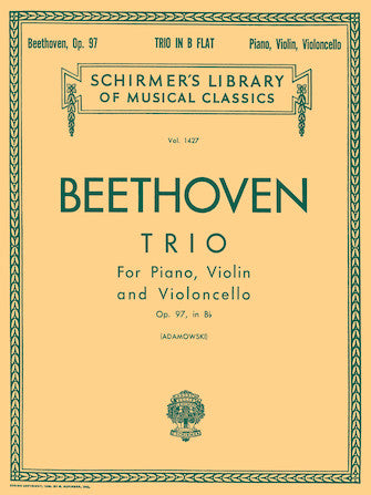 Beethoven - Trio in B Flat, Op. 97 (Archduke Trio) Score and Parts (Adamowski)