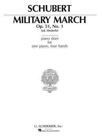 Schubert - Military March, Opus 51/1 D733 - Piano Duet (1 Piano 4 Hands)