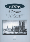 Hook, James - Six (6) Sonatas for Violoncello, Opus 24 ed. Arpad Pejtsik - Cello & Piano (or Two [2] Cellos)