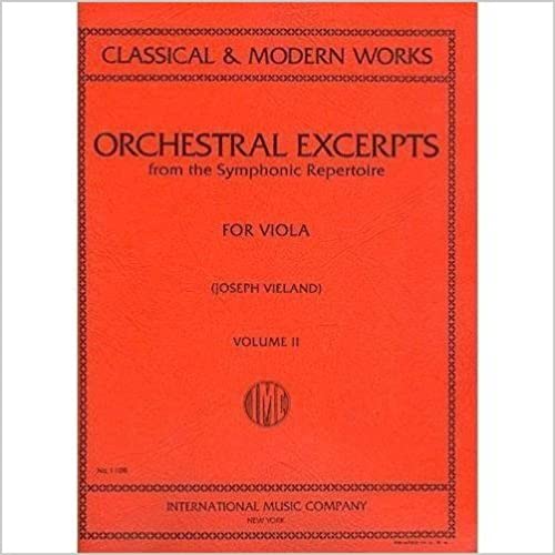 Orchestral Excerpts for Viola, Vol. II (Vieland)