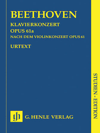 Beethoven - Piano Concerto D Major Op. 61a After the Violin Concerto Study Score 2 Pianos, 4 Hands (ed. Hans-Werner Kuthen, fing. Hans Kann)