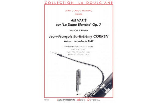 AIR VARIE SUR LA DAME BLANCHE OP 7 - COKKEN J.F.B (Fiat) Bassoon and  Piano