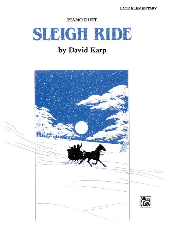 Karp, David - Sleigh Ride - Late Elementary - Piano Duet Sheet (1 Piano 4 Hands) (POP)