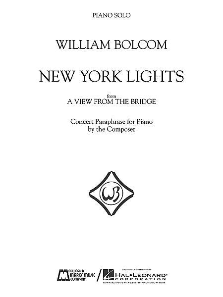 Bolcom - New York Lights ( from A View From The Bridge), Piano Solo