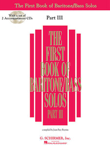 First Book of Baritone/Bass Solos - Part III compiled by Joan Frey Boytim Vocal Collection Book/2-CD Pack