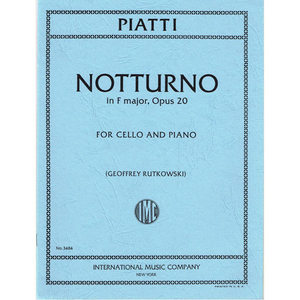 Piatti, Alfredo - Notturno (Nocturne) in F Major, Opus 20 ed. Geoffrey Rutkowski - Cello & Piano