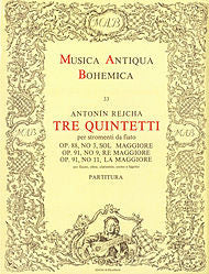 Tre quintetti per stromenti da fiato (Op. 88/3, 91/9, 11)  Score only - Rejcha, Antonin