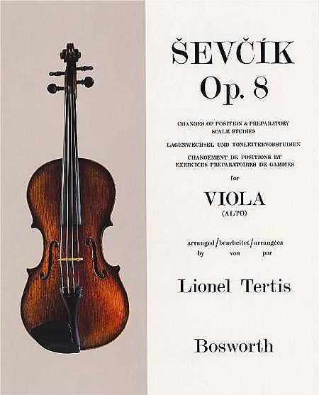 Sevcik for Viola - Opus 8 Changes of Position & Preparatory Scale Studies arr. Lionel Tertis Music Sales America