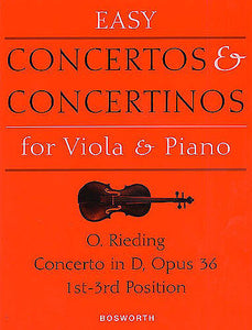 Concertino in D Op. 36 Viola and Piano Music Sales America