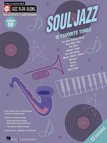 Soul Jazz Jazz Play-Along Volume 59 Jazz Play Along Book/CD Pack