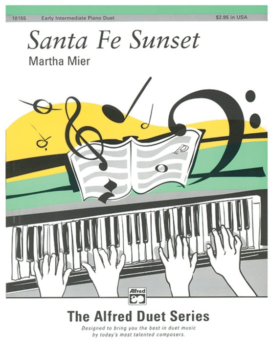 Mier, Martha - Santa Fe Sunset - Early Intermediate - Piano Duet Sheet (1 Piano 4 Hands) - Alfred Duet Series