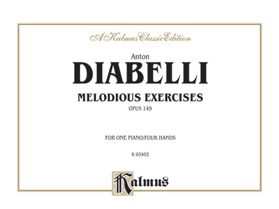 Diabelli - Melodious Exercises Opus 149 - Piano Duet (1 Piano 4 Hands)