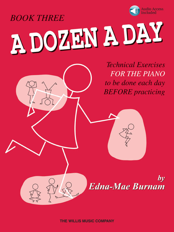 Burnam, Edna Mae - A Dozen a Day, Book 3 - Piano Method Series w/CD