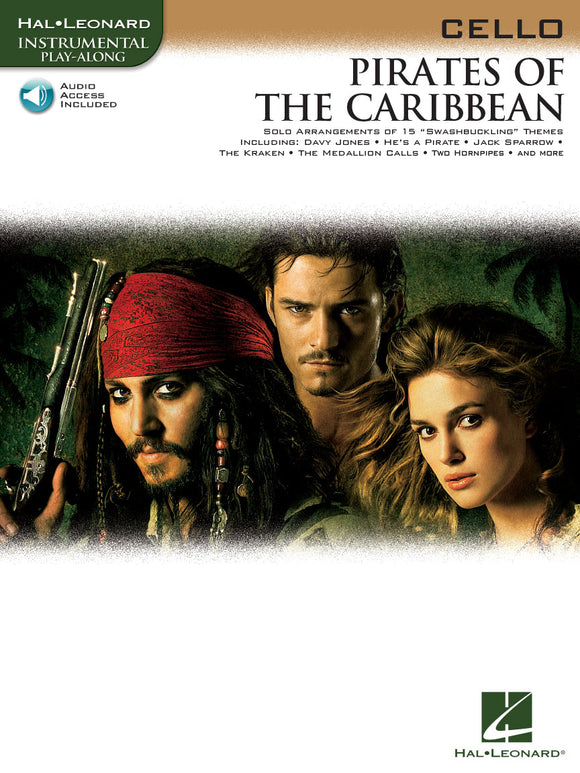 Pirates of the Caribbean - Instrumental Play-Along for Cello - Fifteen (15)  Solo Arrangements - Cello Solo w/Audio Accompaniment