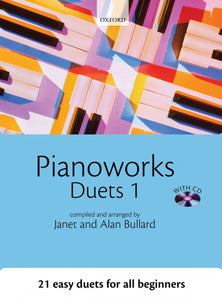 Pianoworks Duets 1 - Twenty-One (21) Easy Duets for All Beginners arr. Bullard - Piano Duet w/CD (1 Piano 4 Hands)