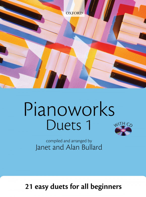 Pianoworks Duets 1 - Twenty-One (21) Easy Duets for All Beginners arr. Bullard - Piano Duet w/CD (1 Piano 4 Hands)