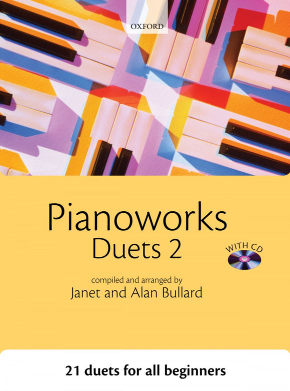 Pianoworks Duets 2 - Twenty-One (21) Easy Duets for All Beginners arr. Bullard - Piano Duet w/CD (1 Piano 4 Hands)