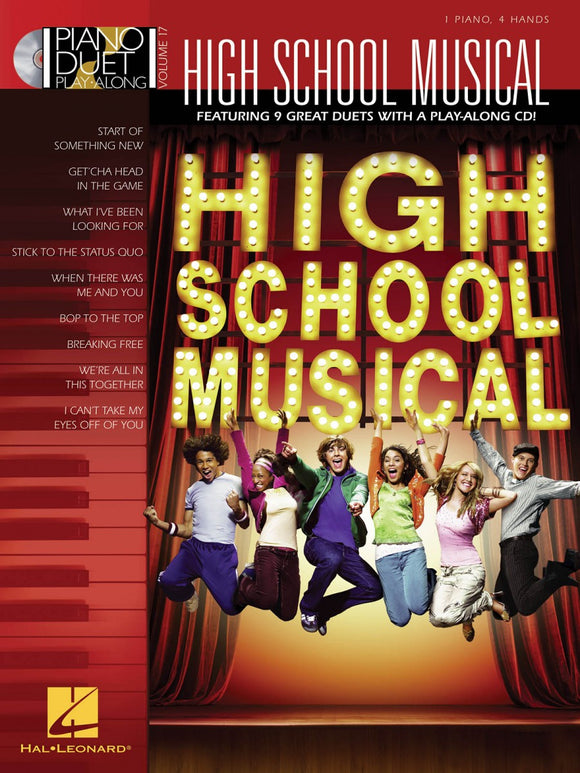 High School Musical - Nine (9) Great Duets - Piano Duet w/CD (1 Piano 4 Hands) - Piano Duet Play-Along Volume 17 (POP)