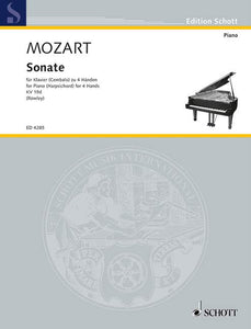 Mozart - Sonata in C Major KV 19d ed. Alec Rowley - Late Intermediate - Piano Duet Sheet (1 Piano 4 Hands)