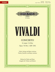 Vivaldi, Antonio - Concerto in G Major, Opus 7/2, RV 299 (P 102) ed. Manfred Fechner - Violin & Piano