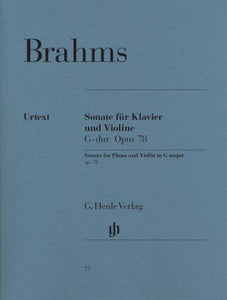 Brahms - Sonata No. 1 in G Major, Opus 78 ed. Hans Otto Hiekel - Violin & Piano - Urtext