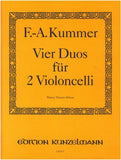 Kummer, Friedrich-August - Four (4) Duos Opus 103 ed. Werner Thomas-Mifune - Violoncello [Cello] Ensemble Duet: Two (2) Cellos - Two Performance Scores