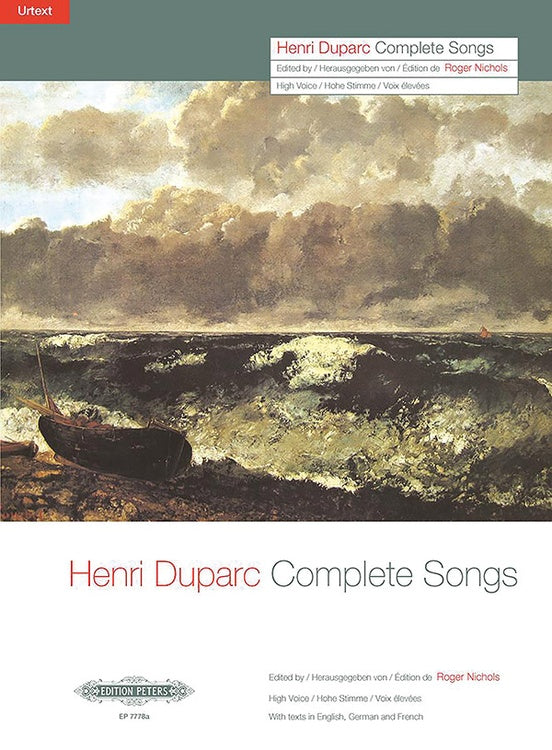 Complete Songs for High Voice & Piano - Duparc, Henri (Nichols)