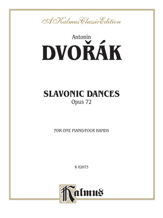 Dvorak - Slavonic Dances Opus 72 - Piano Duet (1 Piano 4 Hands)