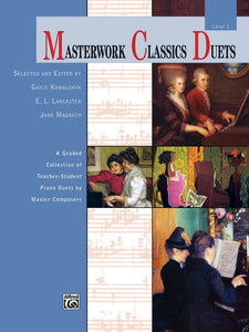 Masterwork Classics Duets, Level 1 - Teacher / Student - 18th, 19th, 20th Century Teachers/Composers - Piano Duet (1 Piano 4 Hands)