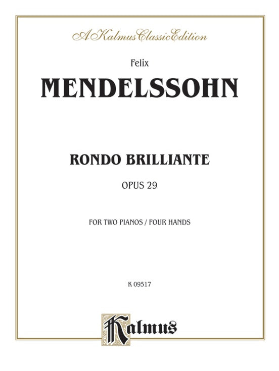 Mendelssohn - Rondo Brillante Opus 29 - Piano Ensemble (2 Pianos 4 Hands)