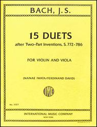 J. S. Bach - 15 Duets after Two-Part Inventions, S. 772-786 for Violin and Viola (Iwata/David)