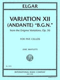 Elgar - Variation XII (Andante) "B.G.N." from the Enigma Variations, Op. 36 For Five Cellos (Eric Bartlett)