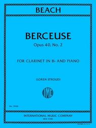 Beach, Amy - Berceuse, Opus 40, No. 2, for Clarinet and Piano (Stroud)