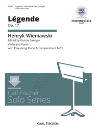 Wieniawski, Henryk - Legende, Opus 17 ed. Gustave Saenger - Violin & Piano w/CD