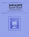 Sarasate, Pablo de - Romanza Andaluza, Opus 22/3 - Danza Espanola (Spanish Dance) No. 3 ed. Zino Francescatti - Violin & Piano