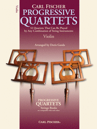 Progressive Quartets arr. Doris Gazda - 32 Quartets that can be played by Any Combination of String Instruments - Violin Ensemble Quartet: Four (4) Violins - Score Only