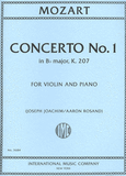 Mozart - Violin Concerto No. 1 in B-flat (Bb) Major KV 207 - ed.  Joseph Joachim w/Cadenzas by Aaron Rosand - Violin & Piano