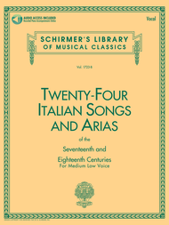 24 Italian Songs & Arias - Medium Low Voice (Book/CD) Medium Low Voice - Book/CD Vocal Collection Medium Low - Book/CD