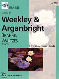 Brahms - Waltzes Opus 39 arr. Weekly & Arganbright - Piano Duet (1 Piano 4 Hands) - Kjos Piano Library Level 7